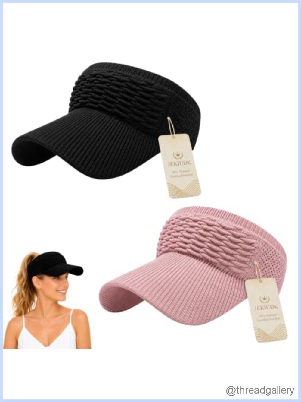 Women's Wide Brim Ponytail Sun Visor Golf Tennis Running Hat